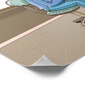 Cartoon; komt een blondje bij de tandarts. Poster (Hoek)