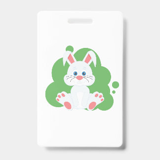 Cartoon konijn spettert badge