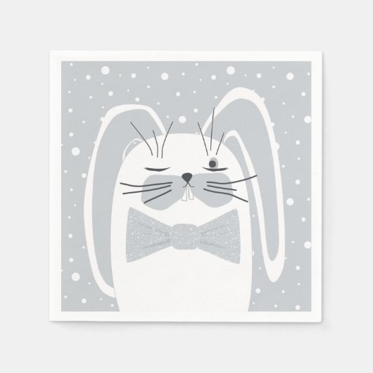 Cartoon konijn, symbool 2023. servet (Voorkant)