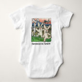 Cartoon konijnen "Dips by the Pool"-baby Romper (Achterkant)