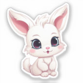 Cartoon konijnenillustratie sticker (Voorkant)