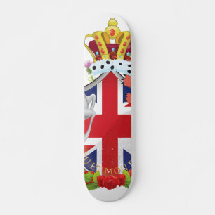 Cartoon Koninklijke Troon Wapenschild Skateboard