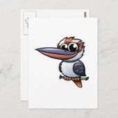 Cartoon Kookaburra Briefkaart (Voorkant / Achterkant)