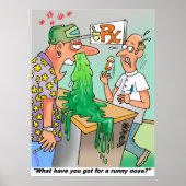 Cartoon Koud en griesseizoen afdrukken Poster (Voorkant)
