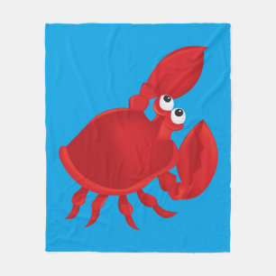 Cartoon krab fleece deken