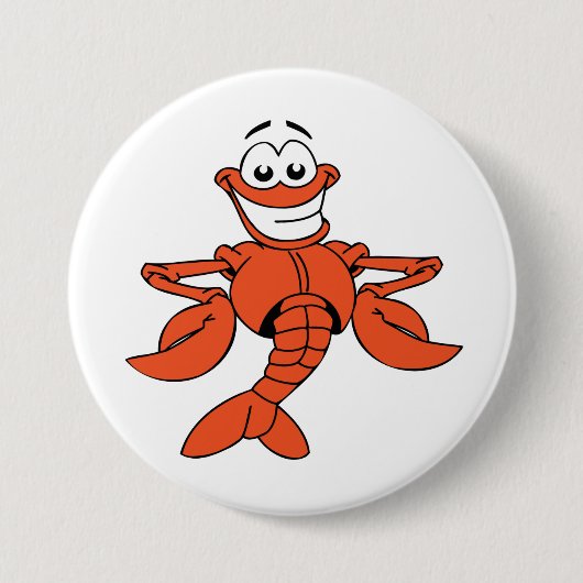 Cartoon kreeft Button (Voorkant)