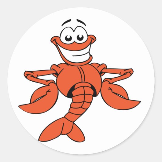 Cartoon kreeft Stickers (Voorkant)