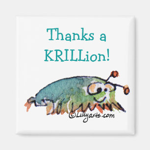 Cartoon Krill Dank u Gift Magnet Magneet