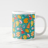 Cartoon kruipen met zand en ornament doedelen extra grote beker (Rechts)