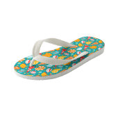 Cartoon kruipen met zand en ornament doedelen kinder teenslippers (Schuin)