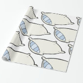 Cartoon kussen met reus cadeaupapier (Uitgerold)