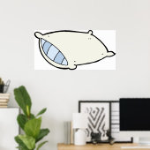 Cartoon kussen met reus poster (Thuiskantoor)