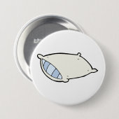 Cartoon kussen met reus ronde button 7,6 cm (Voorkant /achterkant)