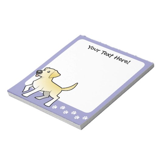 Cartoon Labrador Retriever Notitieblok (Gedraaid)