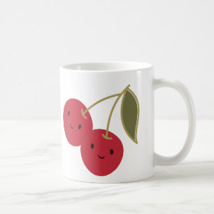 Cartoon lachen Kawaii Cherries Koffiemok