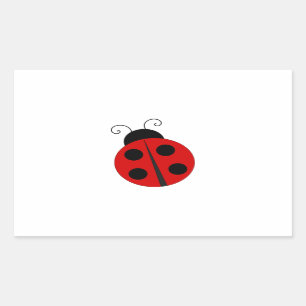 Cartoon Lady Bug Rechthoekige Sticker