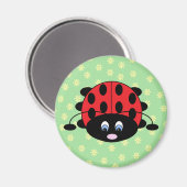 Cartoon Ladybug avec Aimant Fleurs (Recto/Verso)