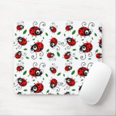 Cartoon ladybugs-patroon muismat (Met muis)