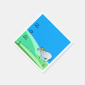 Cartoon Landschap Ox Chinees nieuwjaar Zodiac PN Servet (Hoek)