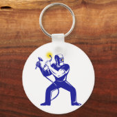cartoon laswerker sleutelhanger (Voorkant)