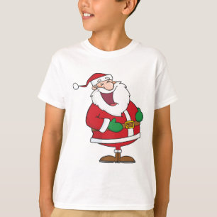 Cartoon Laughing Santa Claus T-shirt