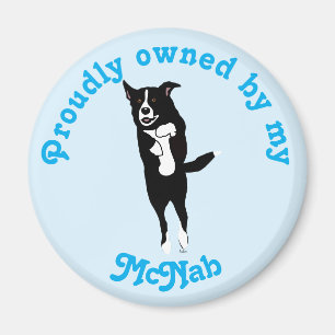 Cartoon Leaping McNab Magnet Magneet