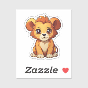Cartoon leeuw sticker