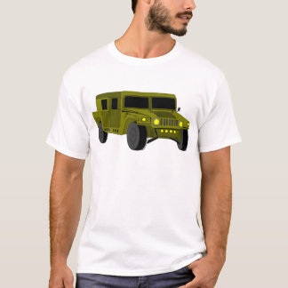 Cartoon legertruck tekening t-shirt