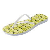Cartoon Lemons Pattern Yellow Teenslippers (Schuin)