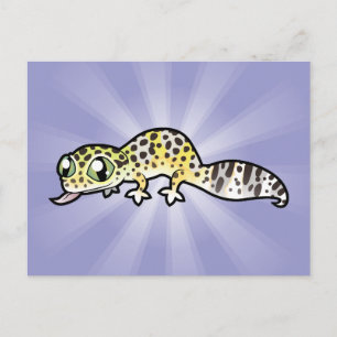 Cartoon Leopard Gecko Briefkaart