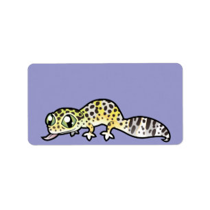 Cartoon Leopard Gecko Etiket