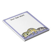 Cartoon Leopard Gecko Notitieblok (Schuin)