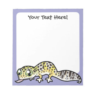 Cartoon Leopard Gecko Notitieblok