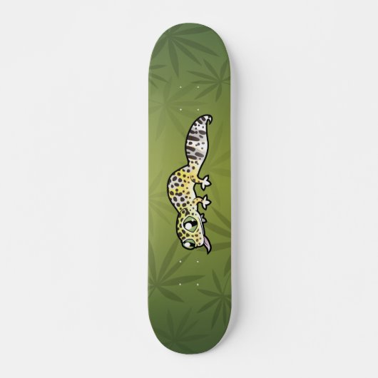 Cartoon Leopard Gecko Skateboard (Voorkant)