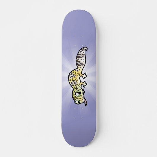 Cartoon Leopard Gecko Skateboard (Voorkant)