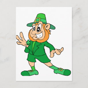 Cartoon Leprechaun Briefkaart