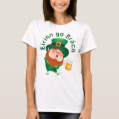 Cartoon Leprechaun met Beer T-Shirt (Voorkant)