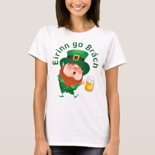 Cartoon Leprechaun met Beer T-Shirt