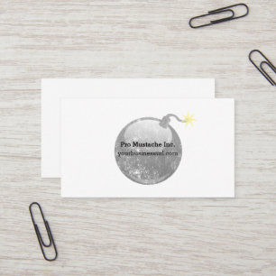 Cartoon Letterpress Style Bomb Visitekaartje