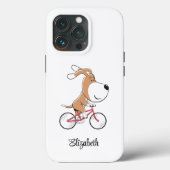 Cartoon Leuke Hond Puppy Fietsfiets Fietsen Case-Mate iPhone Case (Achterkant)