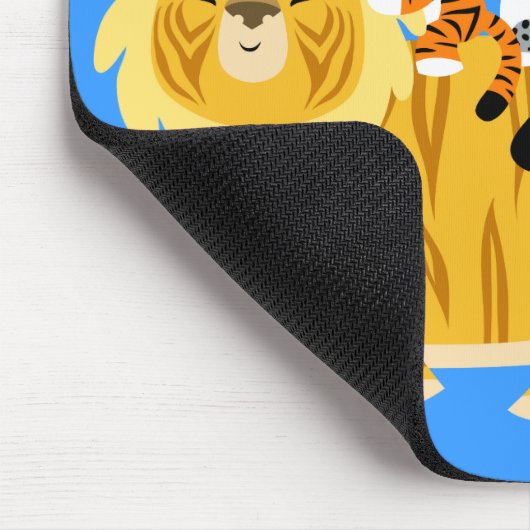 Cartoon Liger en Friends mousepad Muismat (Hoek)