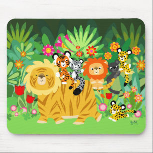 Cartoon Liger en Friends mousepad Muismat