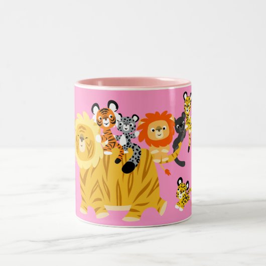 Cartoon Liger en mok vrienden (Center)