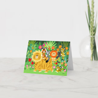 Cartoon Liger et carte pour notes d'amis