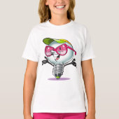 Cartoon Lightbulb Meisjes T-shirt (Voorkant)