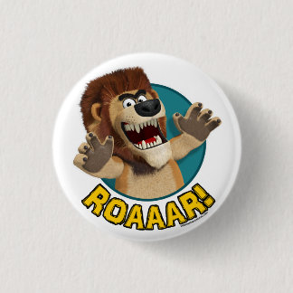 Cartoon Lion Animal Button