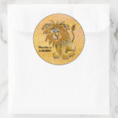 Cartoon Lion Bedankt a milLION Aangepaste Stickers (Tas)