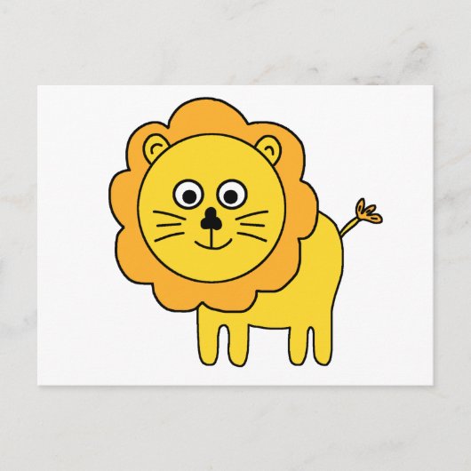 Cartoon Lion Briefkaart (Voorkant)