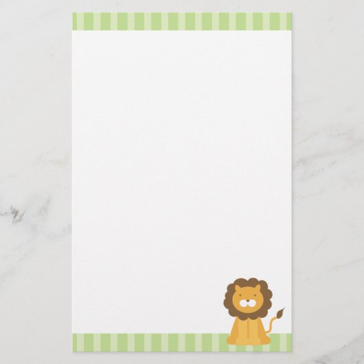 Cartoon Lion Briefpapier (Voorkant)