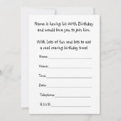 Cartoon Lion Children Invitation d'anniversaire (Dos)